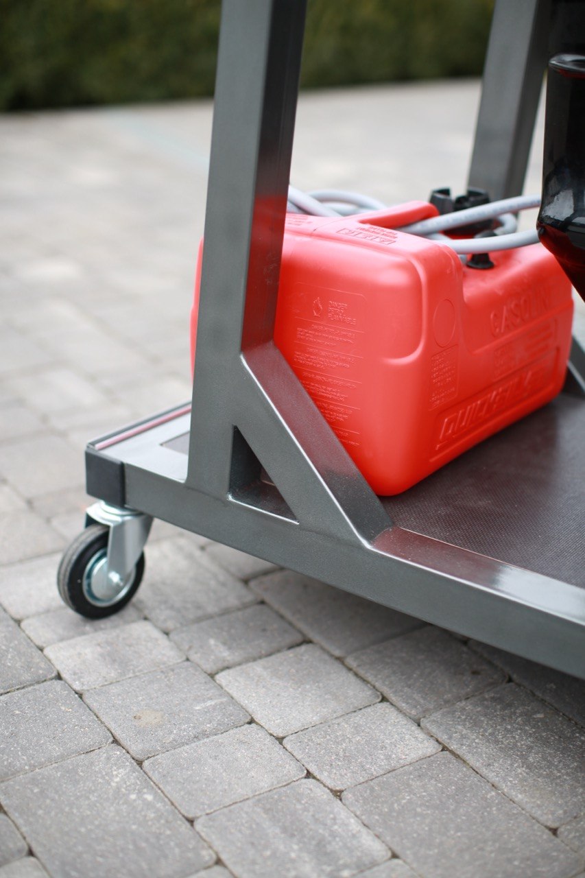 Outboard Motor Trolley Stand Heavy Duty 40HP Boat Engine Mobile Cart - Image 2