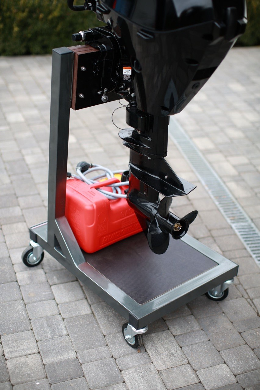 Outboard Motor Trolley Stand Heavy Duty 40HP Boat Engine Mobile Cart - Image 3